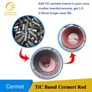 cone crusher concave mantle with tic cermets rod